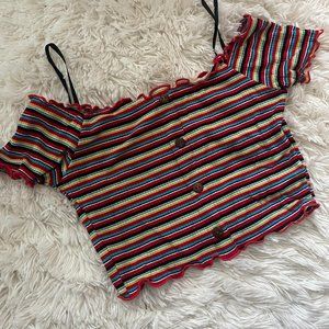 Cropped Stripped Top